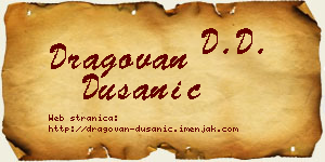 Dragovan Dušanić vizit kartica